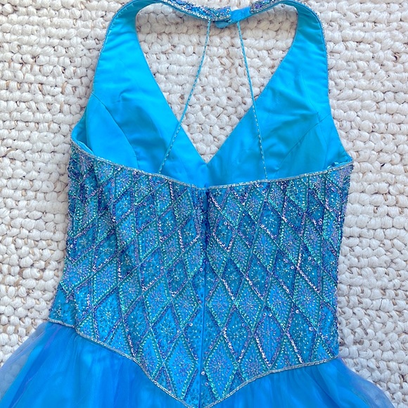Jovani | Blue Sequins | Size 10 - Picture 3 of 5